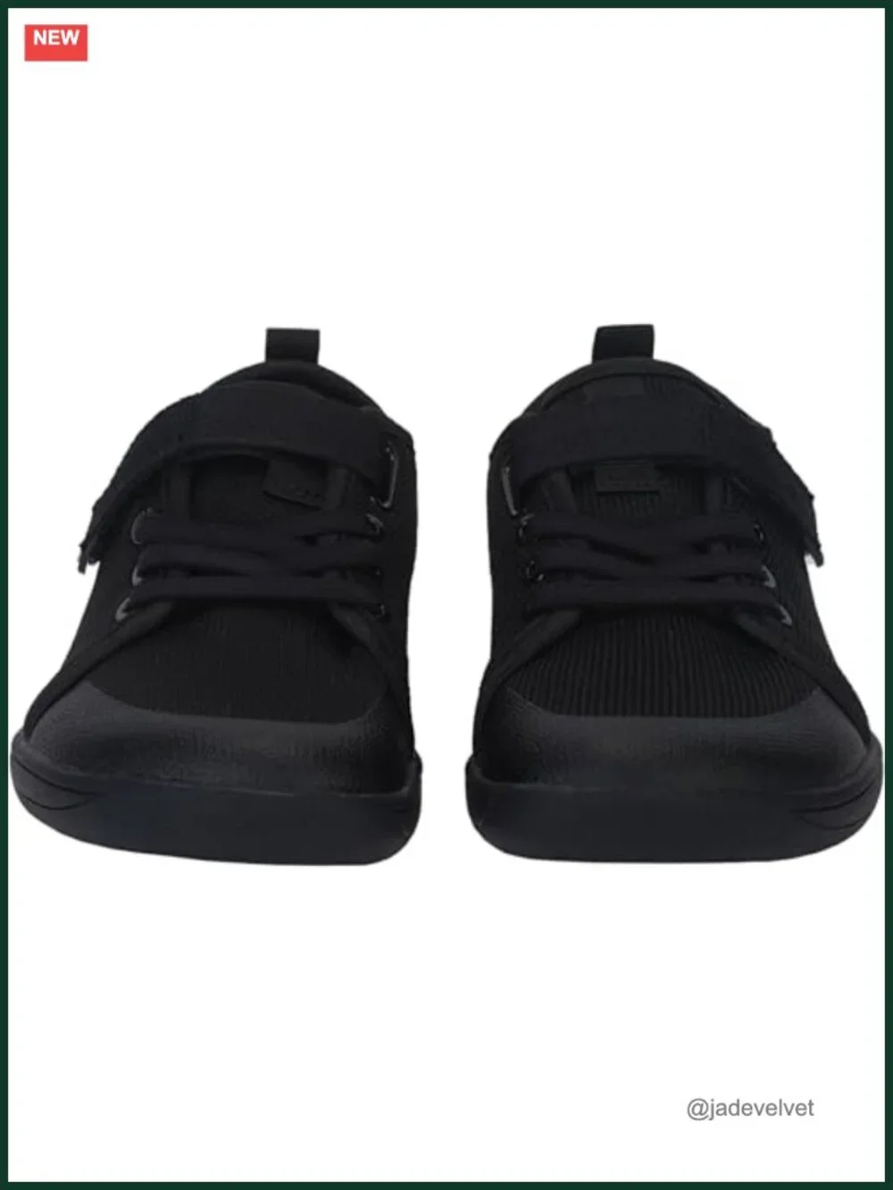 Wide Toe Box Barefoot School Shoes with Hook & Loop Straps